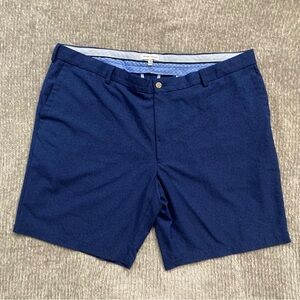 Peter Millar Navy Embossed Cocktail Novelty Print Performance Golf Shorts Sz 42